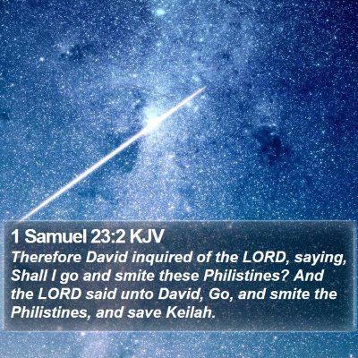 1 Samuel 23:2 KJV Bible Verse Image