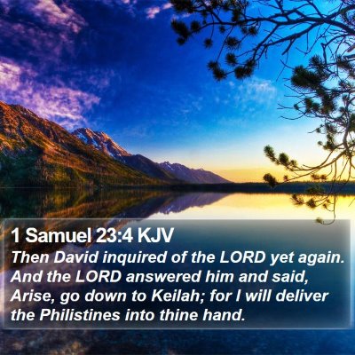 1 Samuel 23:4 KJV Bible Verse Image