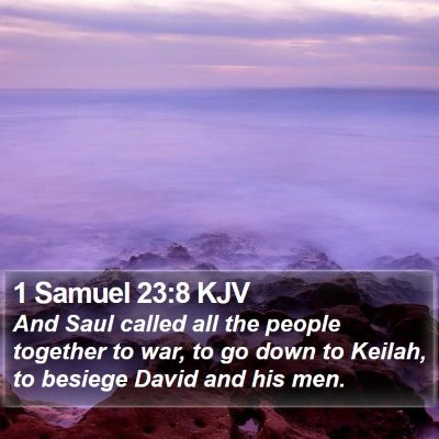 1 Samuel 23:8 KJV Bible Verse Image