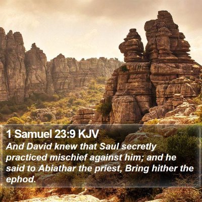 1 Samuel 23:9 KJV Bible Verse Image