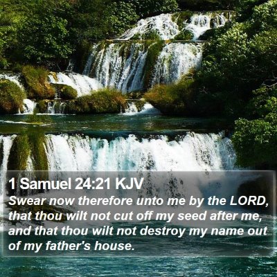 1 Samuel 24:21 KJV Bible Verse Image