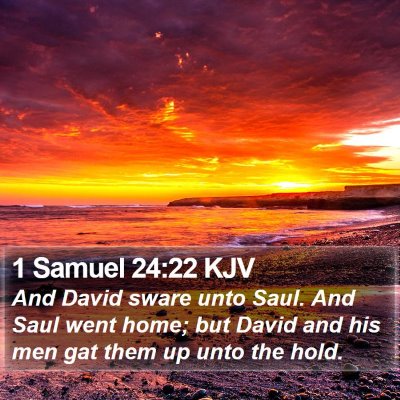 1 Samuel 24:22 KJV Bible Verse Image