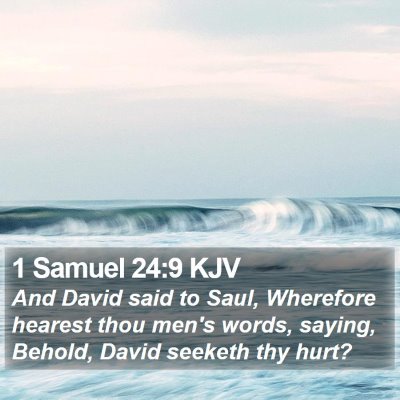 1 Samuel 24:9 KJV Bible Verse Image