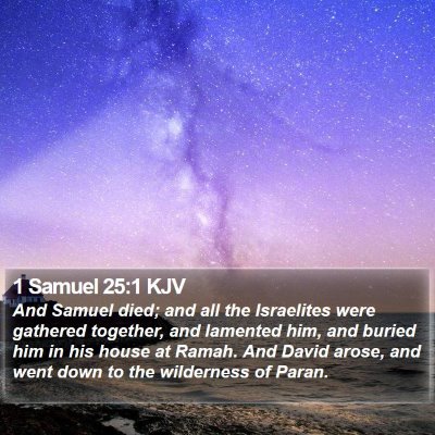 1 Samuel 25:1 KJV Bible Verse Image