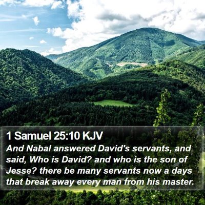 1 Samuel 25:10 KJV Bible Verse Image