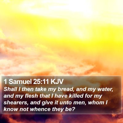 1 Samuel 25:11 KJV Bible Verse Image