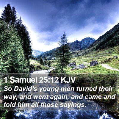 1 Samuel 25:12 KJV Bible Verse Image