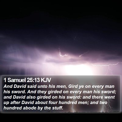 1 Samuel 25:13 KJV Bible Verse Image