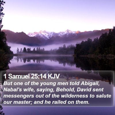 1 Samuel 25:14 KJV Bible Verse Image