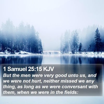 1 Samuel 25:15 KJV Bible Verse Image