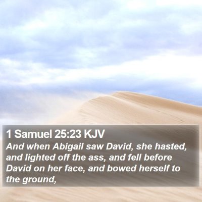 1 Samuel 25:23 KJV Bible Verse Image