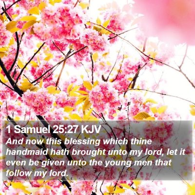 1 Samuel 25:27 KJV Bible Verse Image