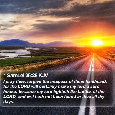 1 Samuel 25:28 KJV Bible Verse Image