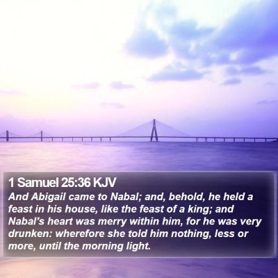 1 Samuel 25:36 KJV Bible Verse Image