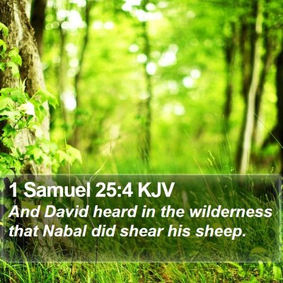 1 Samuel 25:4 KJV Bible Verse Image