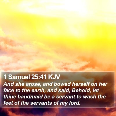 1 Samuel 25:41 KJV Bible Verse Image