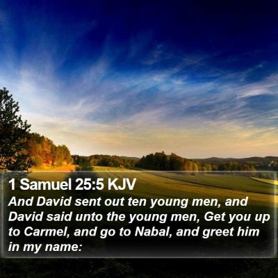 1 Samuel 25:5 KJV Bible Verse Image