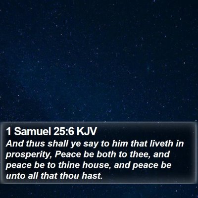 1 Samuel 25:6 KJV Bible Verse Image
