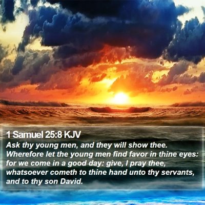 1 Samuel 25:8 KJV Bible Verse Image