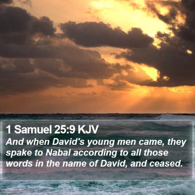 1 Samuel 25:9 KJV Bible Verse Image