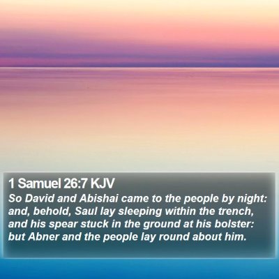 1 Samuel 26:7 KJV Bible Verse Image