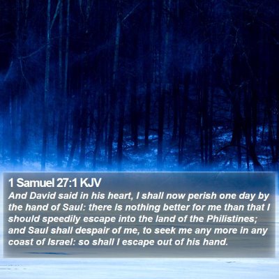1 Samuel 27:1 KJV Bible Verse Image