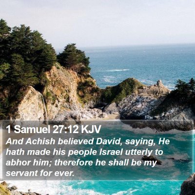 1 Samuel 27:12 KJV Bible Verse Image