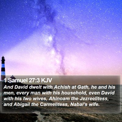 1 Samuel 27:3 KJV Bible Verse Image