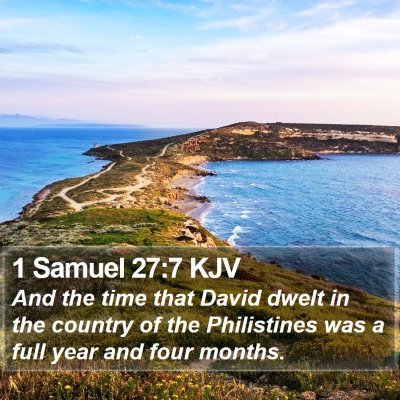1 Samuel 27:7 KJV Bible Verse Image