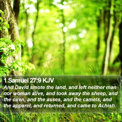 1 Samuel 27:9 KJV Bible Verse Image