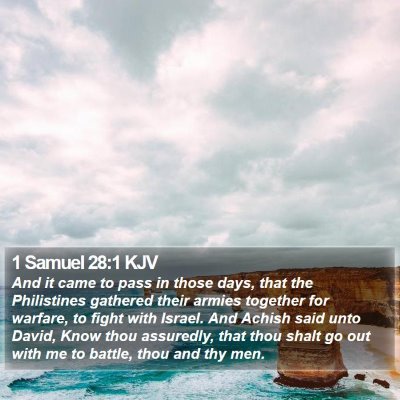 1 Samuel 28:1 KJV Bible Verse Image