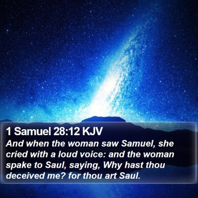 1 Samuel 28:12 KJV Bible Verse Image