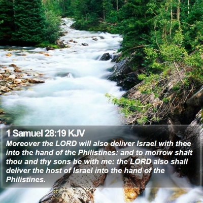 1 Samuel 28:19 KJV Bible Verse Image