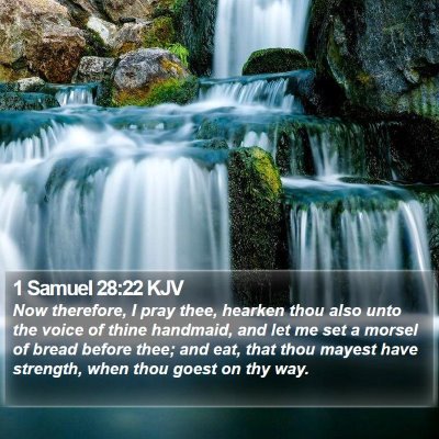 1 Samuel 28:22 KJV Bible Verse Image