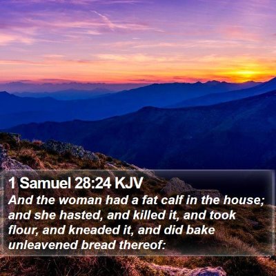 1 Samuel 28:24 KJV Bible Verse Image