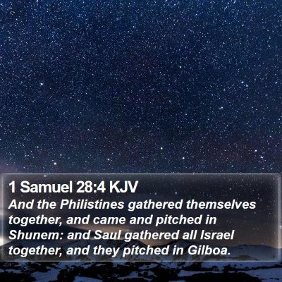 1 Samuel 28:4 KJV Bible Verse Image