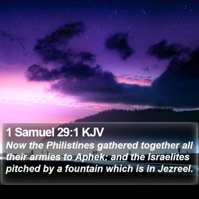 1 Samuel 29:1 KJV Bible Verse Image