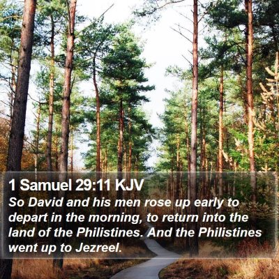 1 Samuel 29:11 KJV Bible Verse Image