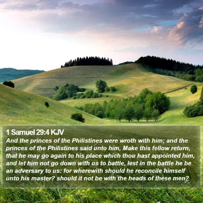 1 Samuel 29:4 KJV Bible Verse Image
