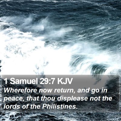 1 Samuel 29:7 KJV Bible Verse Image