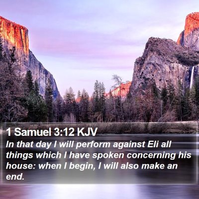 1 Samuel 3:12 KJV Bible Verse Image