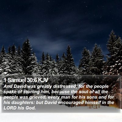 1 Samuel 30:6 KJV Bible Verse Image