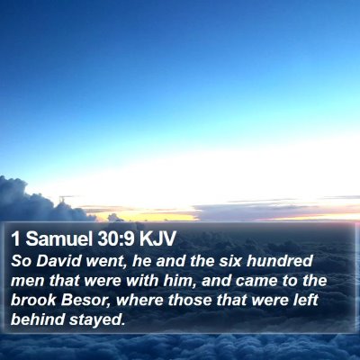 1 Samuel 30:9 KJV Bible Verse Image