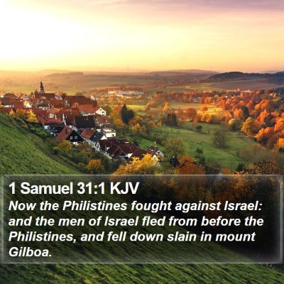 1 Samuel 31:1 KJV Bible Verse Image