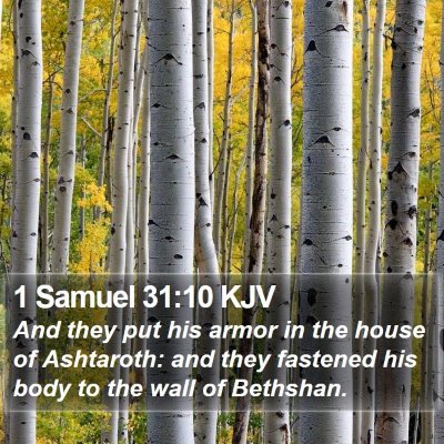 1 Samuel 31:10 KJV Bible Verse Image