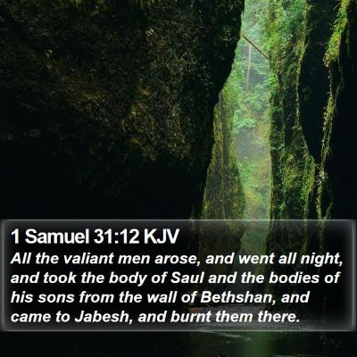 1 Samuel 31:12 KJV Bible Verse Image