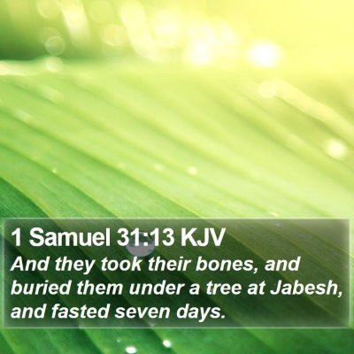 1 Samuel 31:13 KJV Bible Verse Image