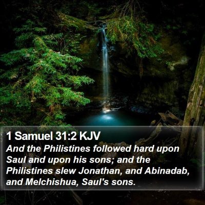 1 Samuel 31:2 KJV Bible Verse Image