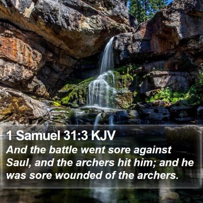 1 Samuel 31:3 KJV Bible Verse Image