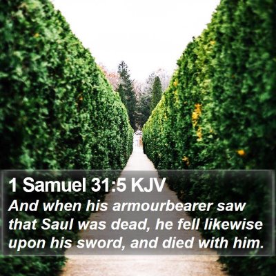 1 Samuel 31:5 KJV Bible Verse Image